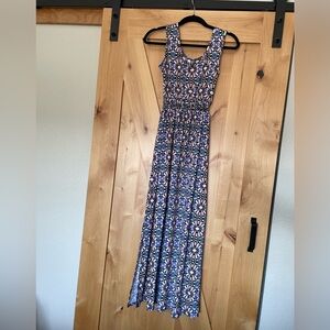 Xhilaration Floral Maxi Dress - Blue and Pink